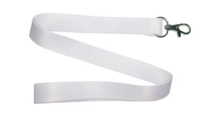 WEISSE POLYESTERLEINE, 2 cm, FISCHKARABINER