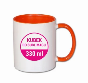 SUBLIMATION-Becher, farbige Mitte und Henkel, 330 ml (verschiedene Farben)