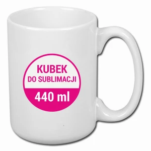 SUBLIMATIONSBECHER, WEISS, 440 ml